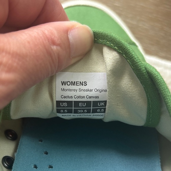 NWOT SeaVees Classic Green Canvas Shoes with White Accents 8.5 - Picture 6 of 6